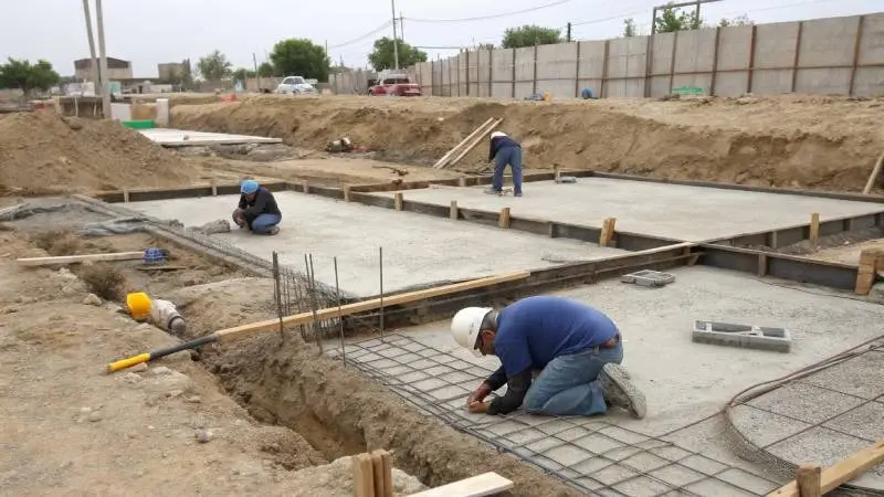 Supervision des travaux de mise en place d'une fondation superficielle