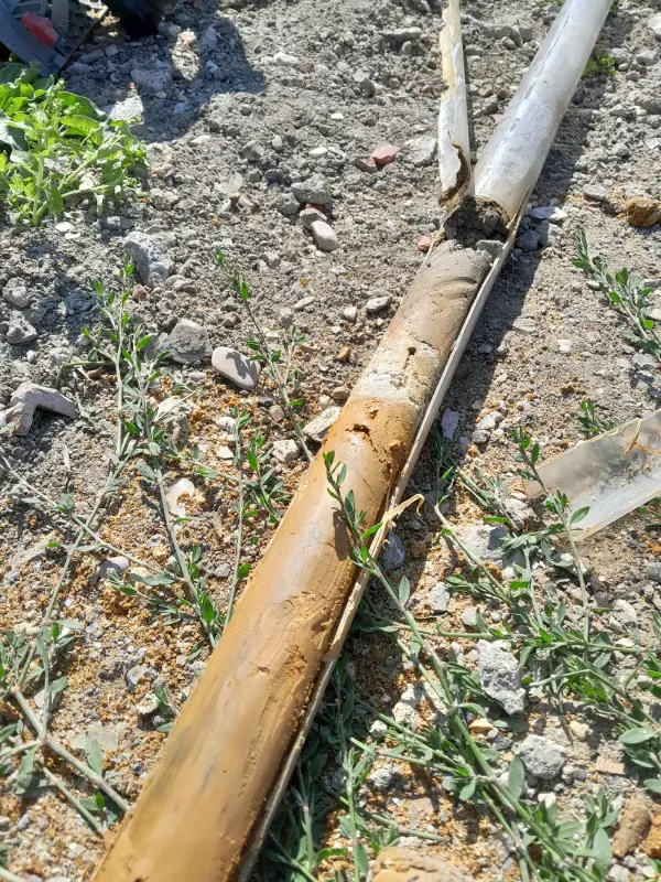 Carotte d'argile compacte