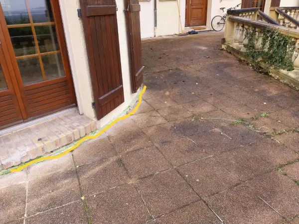 Fissures (ligne jaune) structurelles d'un bâtiment à Carrières-sous-Poissy (78955)